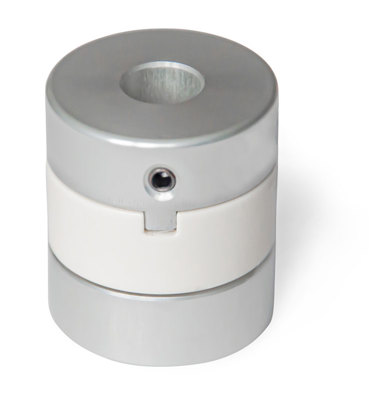 Oldhamkoppling i aluminium med stoppskruvar
