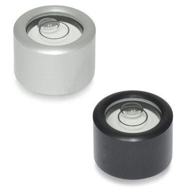 Runt, justerbart vattenpass i eloxerad aluminium