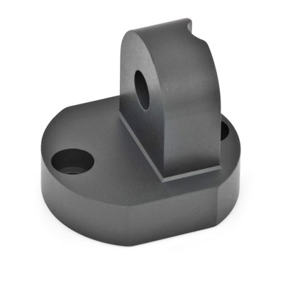 Fäste i eloxerad eller slipad aluminium till svängbar rörkoppling