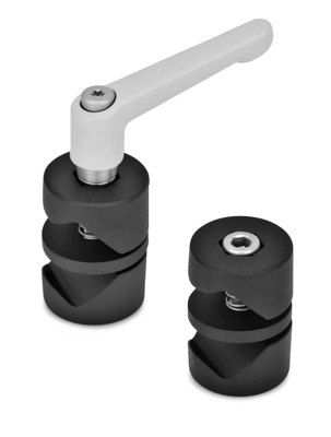 Vridbar rörkoppling i eloxerad eller slipad aluminium