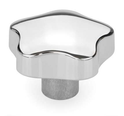 Stjerneknott av slipt eller polert aluminium
