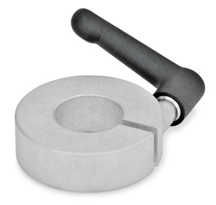 Spennring med spor, av aluminium med justerbar låsespak