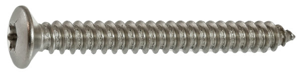 Gängpressande skruv ISO14587 A4 i rostfritt, syrafast stål med kullerförsänkt skalle