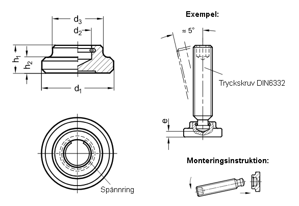 Ritning tryckplatta DIN6311 DIN 6311