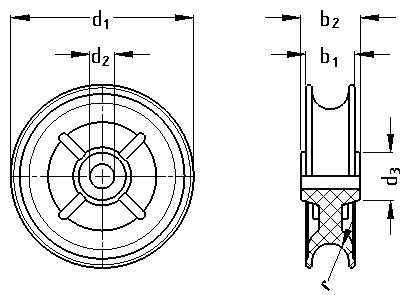 Ritning - linhjul LN76