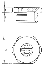 Ritning Urtappningsplugg M TSC påfyllningslugg med symbol M TC ventilerad ventilation M TCF
