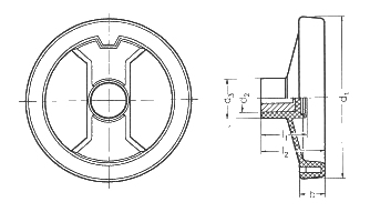 Ritning: plastratt utan handtag