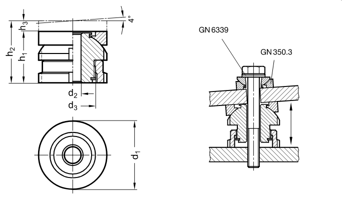 Nivelleringselement i rostfritt stål