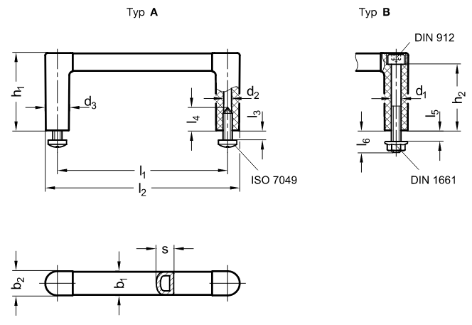 Handtag för 19" rack