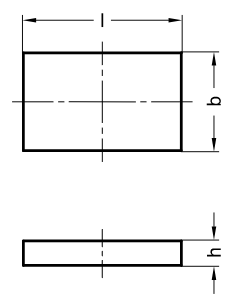 Rektangulär råmagnet i neodym - ritning