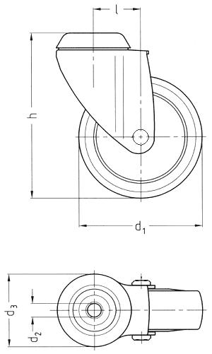 Obromsat apparathjul